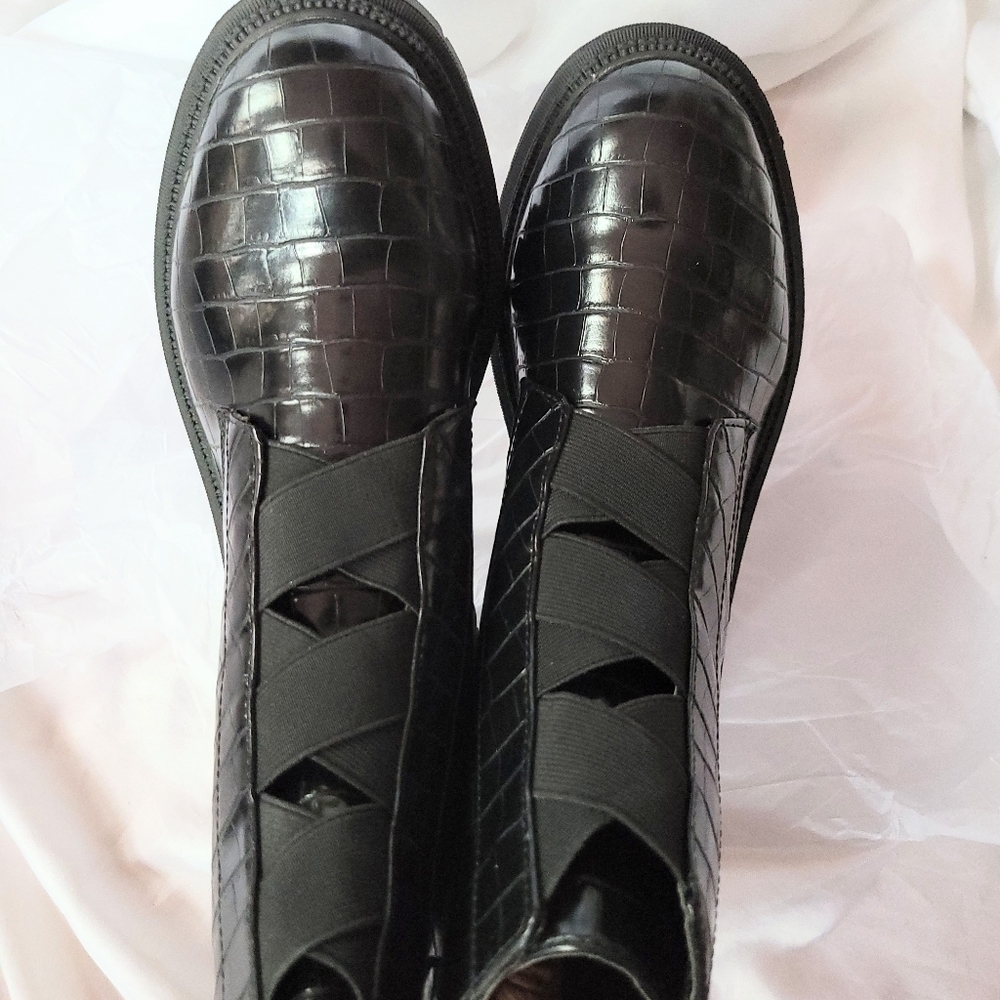 Asos London Rebel Chunky Ankle Boot Black SIZE 9 - Picture 7 of 7